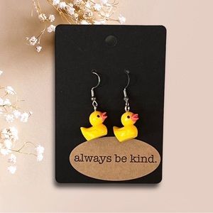 COPY - Sterling Silver yellow duck dangle earring
